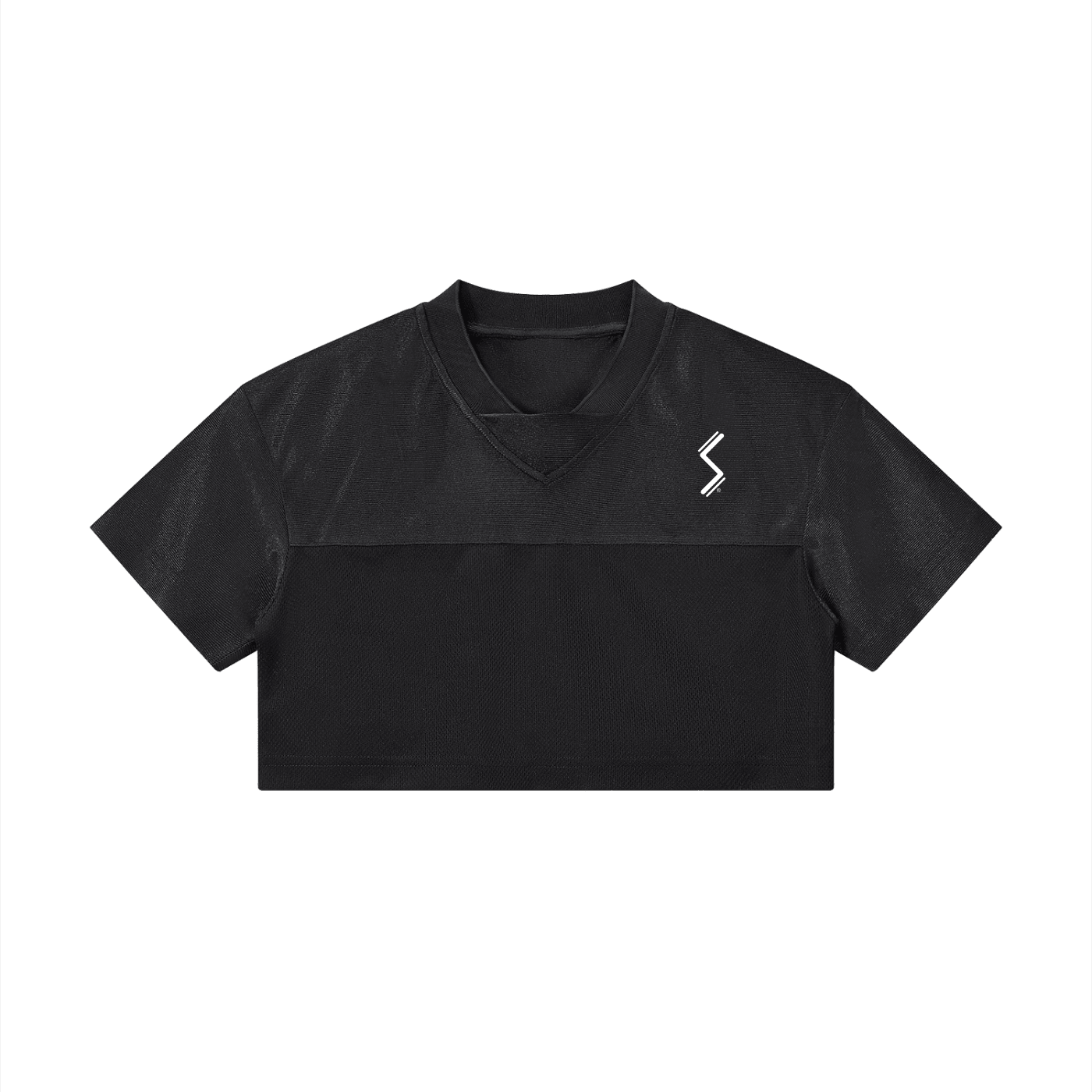 SLEEKZ Cropped Paneled V-Neck Jersey - SLEEKZ