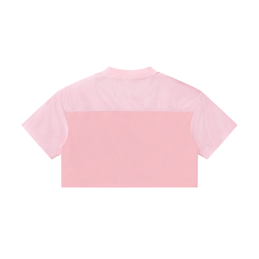 SLEEKZ Cropped Paneled V-Neck Jersey - SLEEKZ
