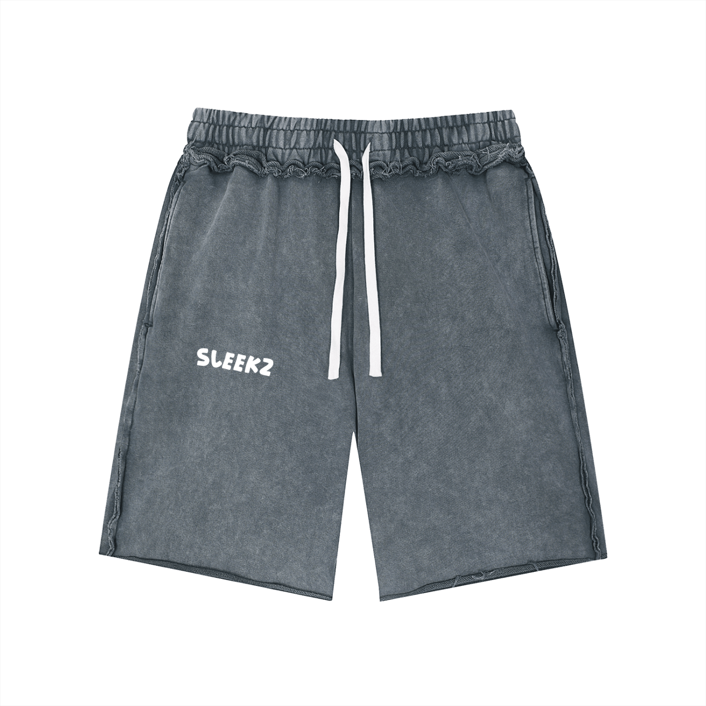 SLEEKZ Mineral Wash Raw Edge Shorts - SLEEKZ