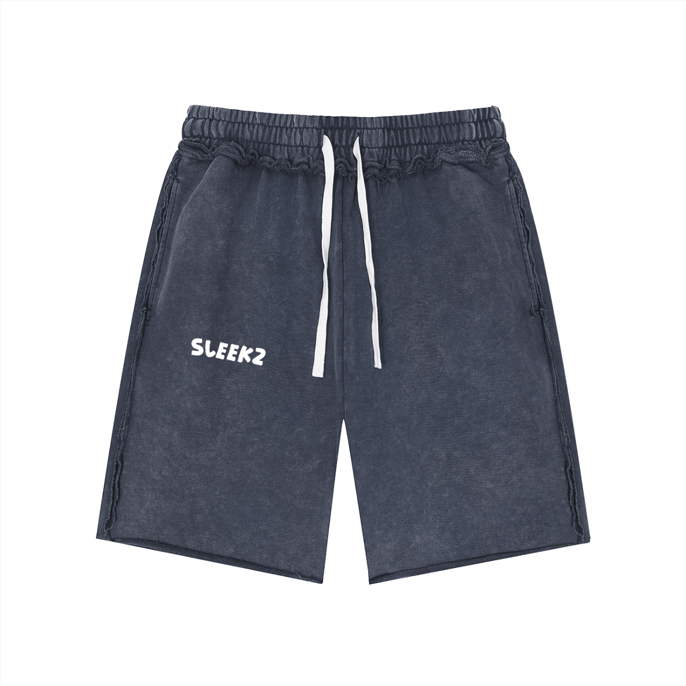 SLEEKZ Mineral Wash Raw Edge Shorts - SLEEKZ