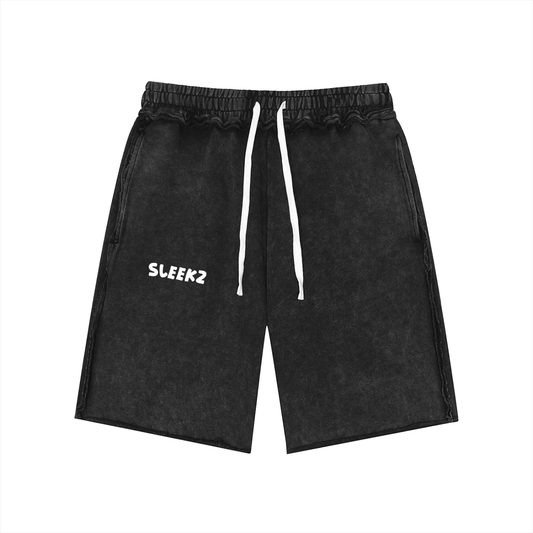 SLEEKZ Mineral Wash Raw Edge Shorts - SLEEKZ