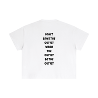 SLEEKZ Not Just Cloth white Tee - SLEEKZ