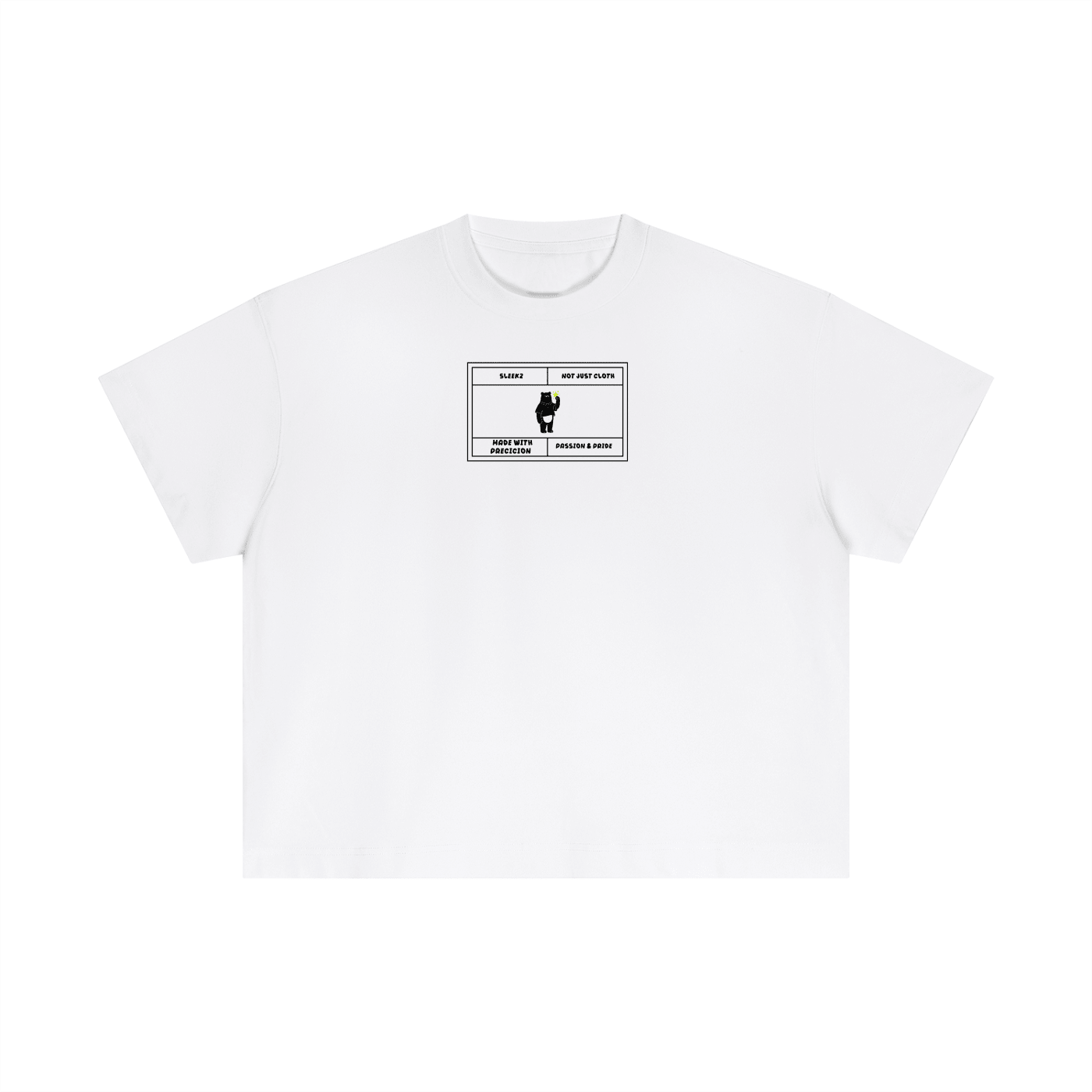 SLEEKZ Not Just Cloth white Tee - SLEEKZ