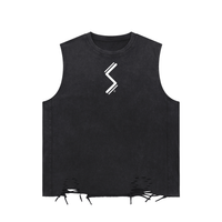 SLEEKZ Snow Washed Raw Hem Tank Top - SLEEKZ