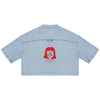 Sleekz Vintage Wash Boxy Cropped Shirt - SLEEKZ
