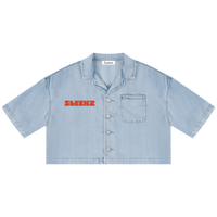 Sleekz Vintage Wash Boxy Cropped Shirt - SLEEKZ