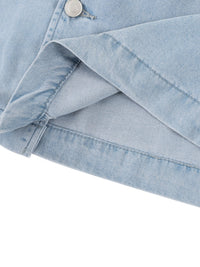 Sleekz Vintage Wash Boxy Cropped Shirt - SLEEKZ