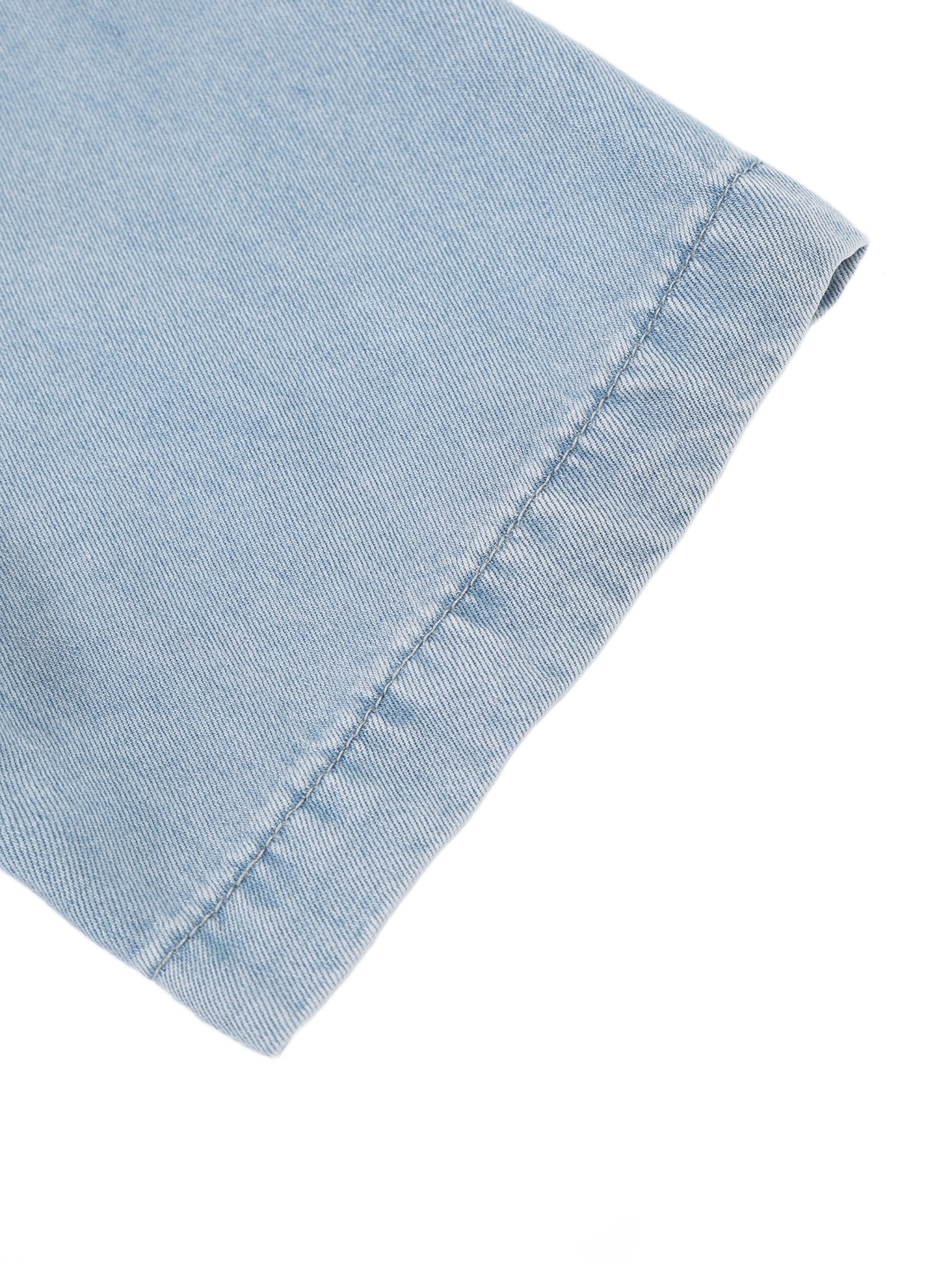Sleekz Vintage Wash Boxy Cropped Shirt - SLEEKZ