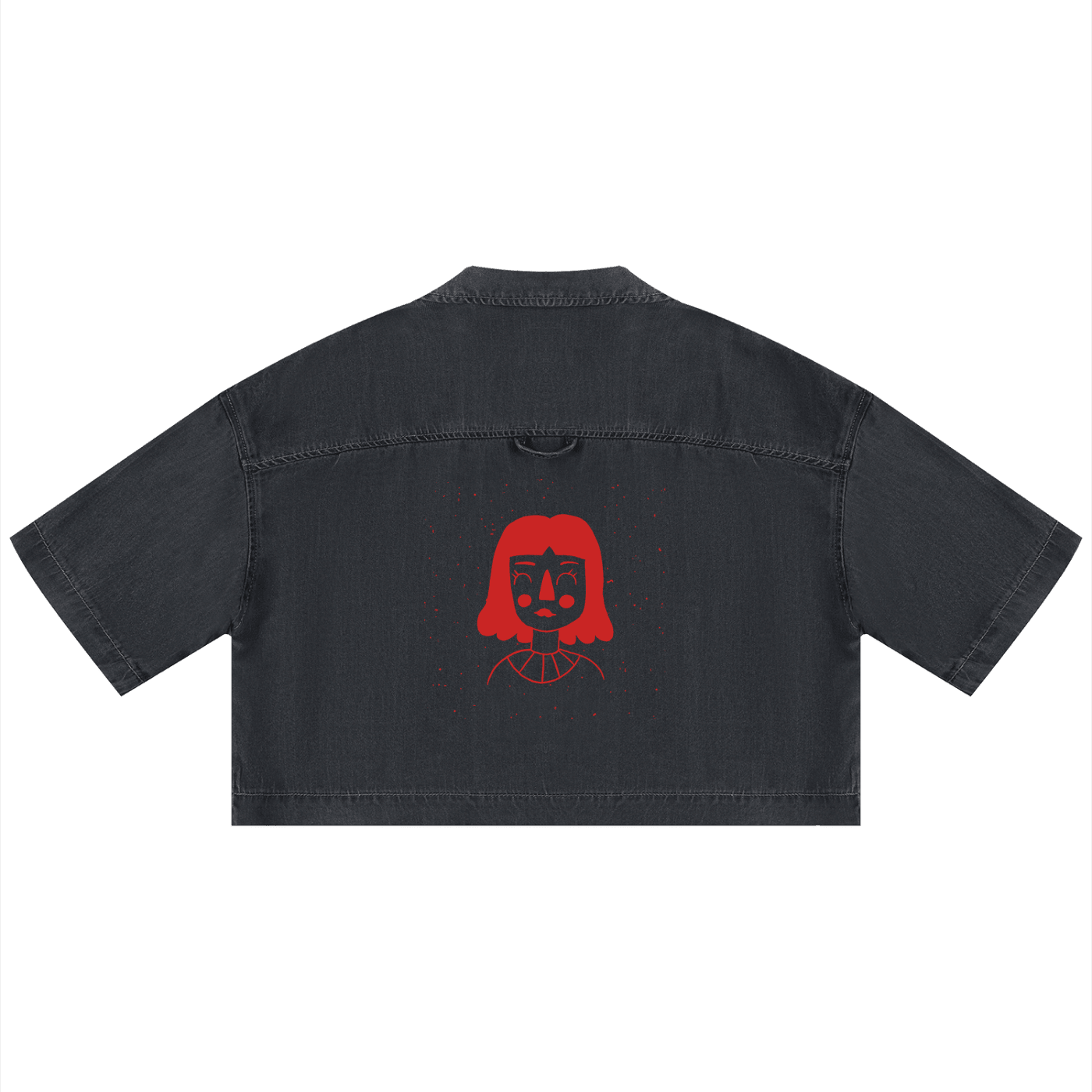Sleekz Vintage Wash Boxy Cropped Shirt - SLEEKZ