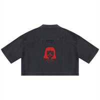Sleekz Vintage Wash Boxy Cropped Shirt - SLEEKZ