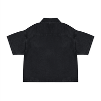 SLEEKZ Vintage Wash Boxy Quarter-Zip Denim Shirt - SLEEKZ