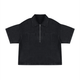 SLEEKZ Vintage Wash Boxy Quarter-Zip Denim Shirt - SLEEKZ