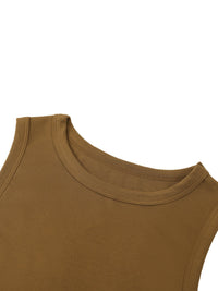 SLEEKZ Women's Tight Crewneck Crop Tank Top - SLEEKZ