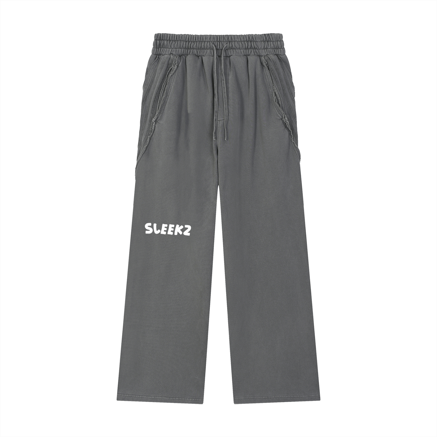 Snow Washed Tape Raw Edge Sweatpants - SLEEKZ