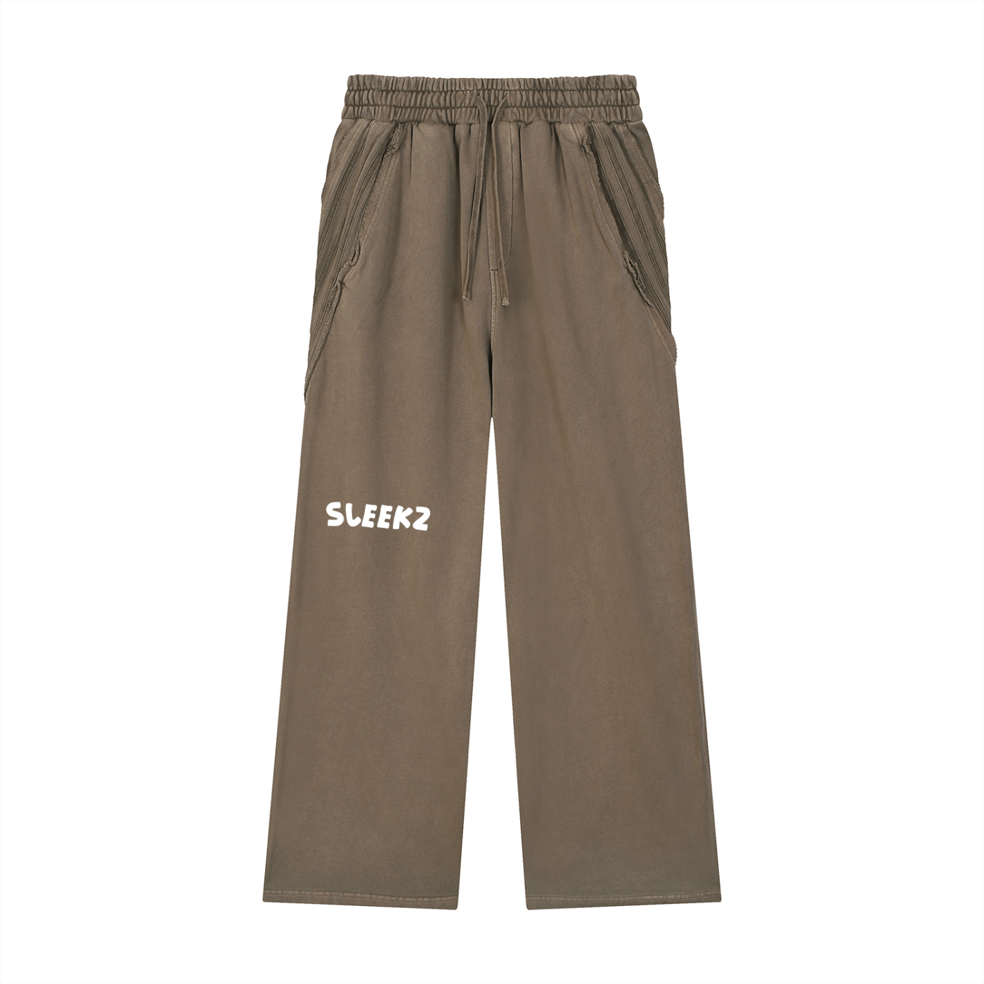 Snow Washed Tape Raw Edge Sweatpants - SLEEKZ