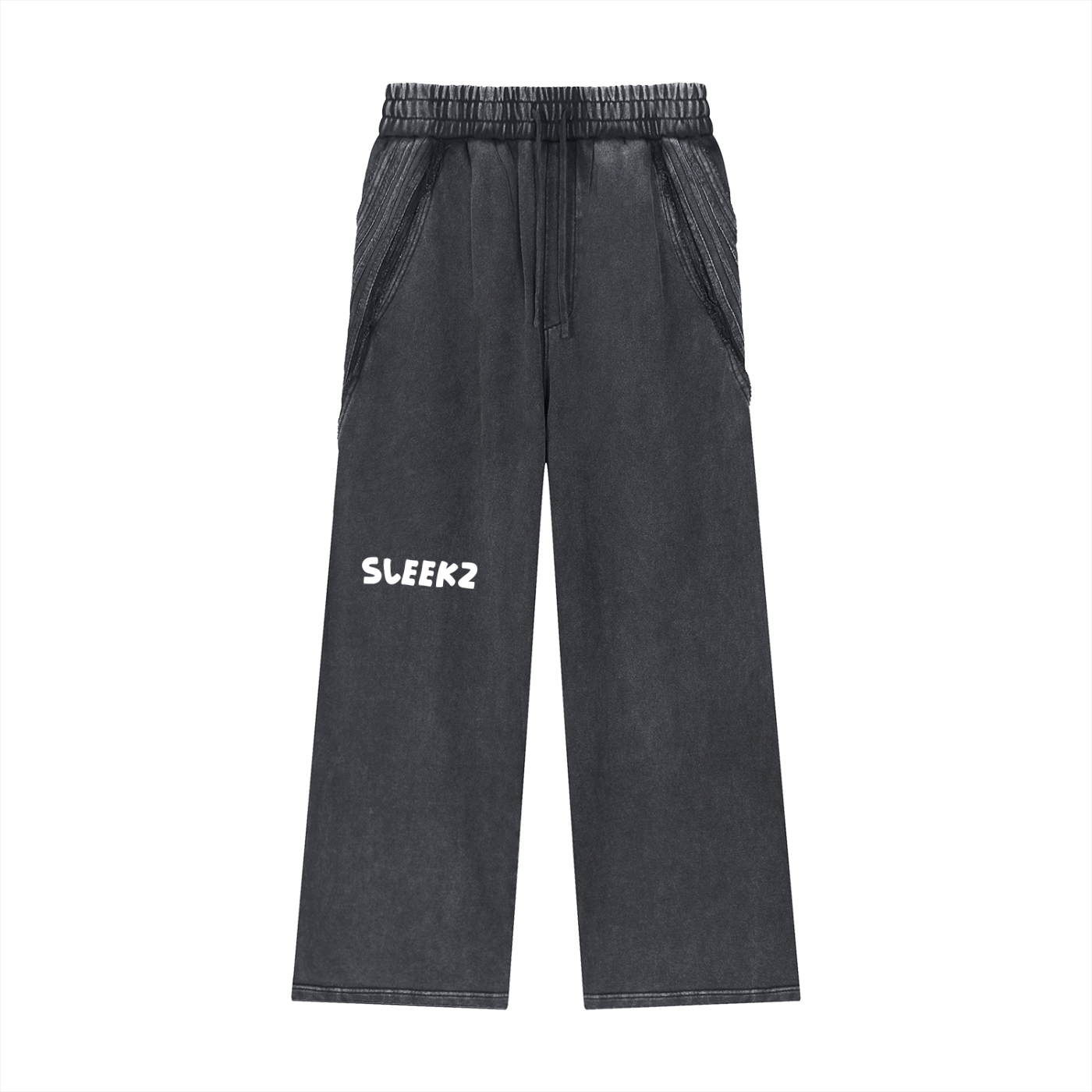 Snow Washed Tape Raw Edge Sweatpants - SLEEKZ