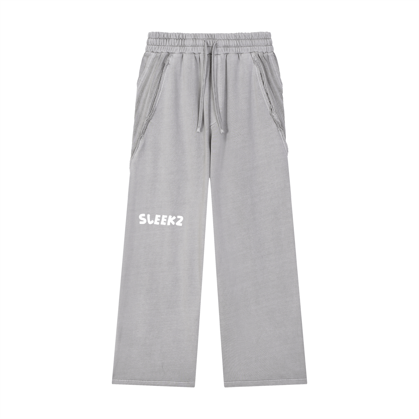 Snow Washed Tape Raw Edge Sweatpants - SLEEKZ
