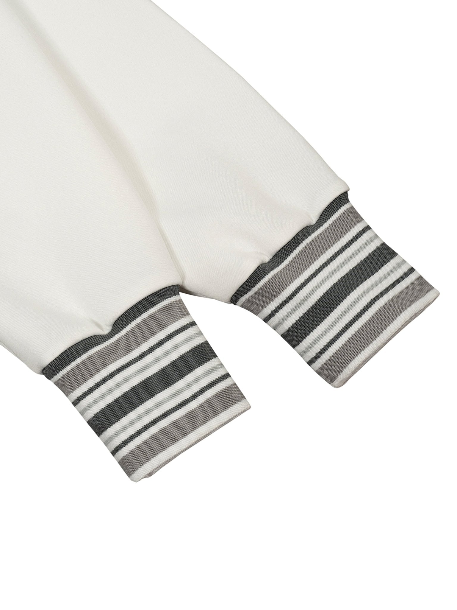 Striped Rib Collar Zip Jacket - SLEEKZ