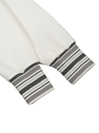 Striped Rib Collar Zip Jacket - SLEEKZ