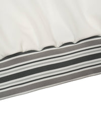 Striped Rib Collar Zip Jacket - SLEEKZ