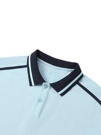 Unisex Contrast Piping Polo Shirt - SLEEKZ