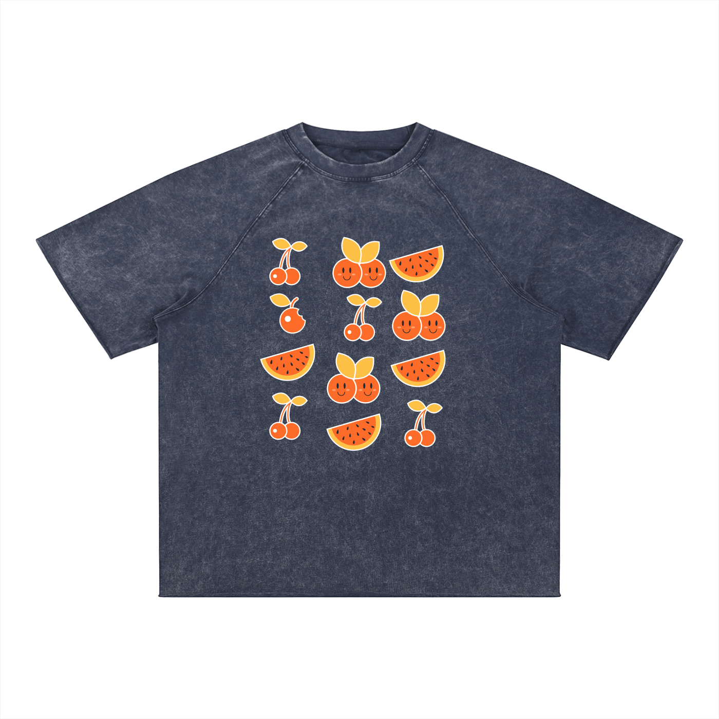Unisex Mineral Wash Raw Edge T-Shirt - SLEEKZ