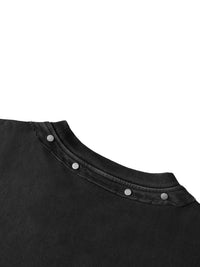 Unisex Washed Boxy Studded T-Shirt - SLEEKZ