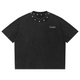 Unisex Washed Boxy Studded T-Shirt - SLEEKZ