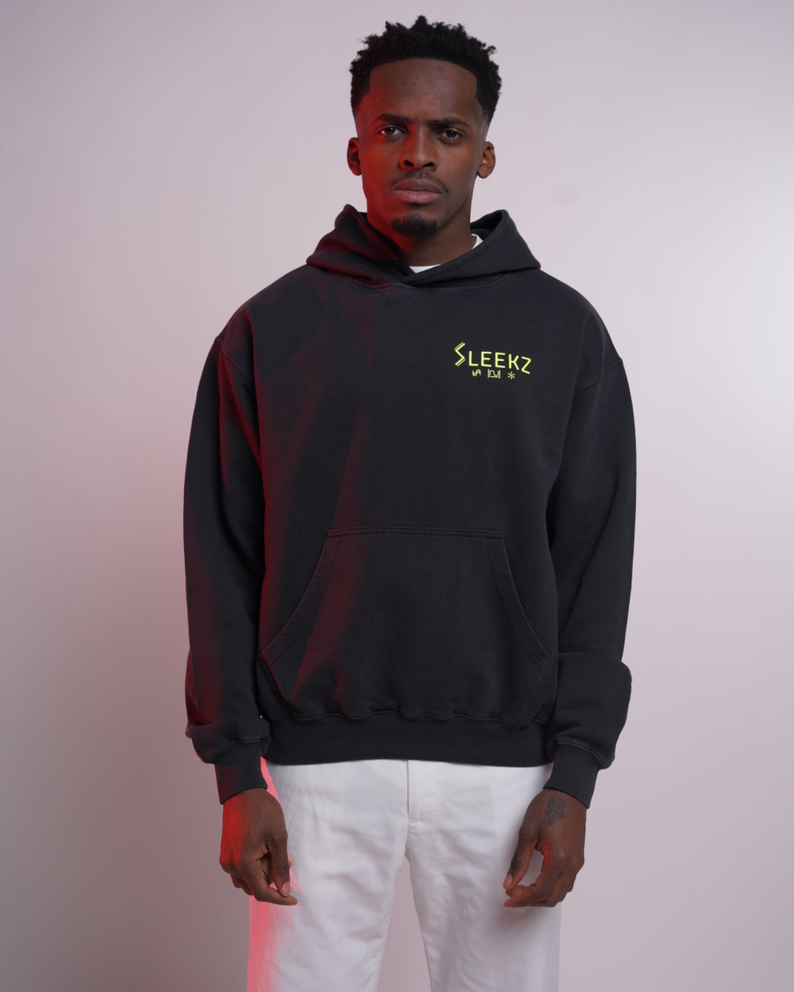 Vintage black oversized hoodie - SLEEKZ