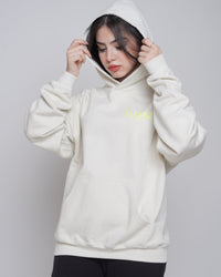 Vintage white oversized hoodie - SLEEKZ