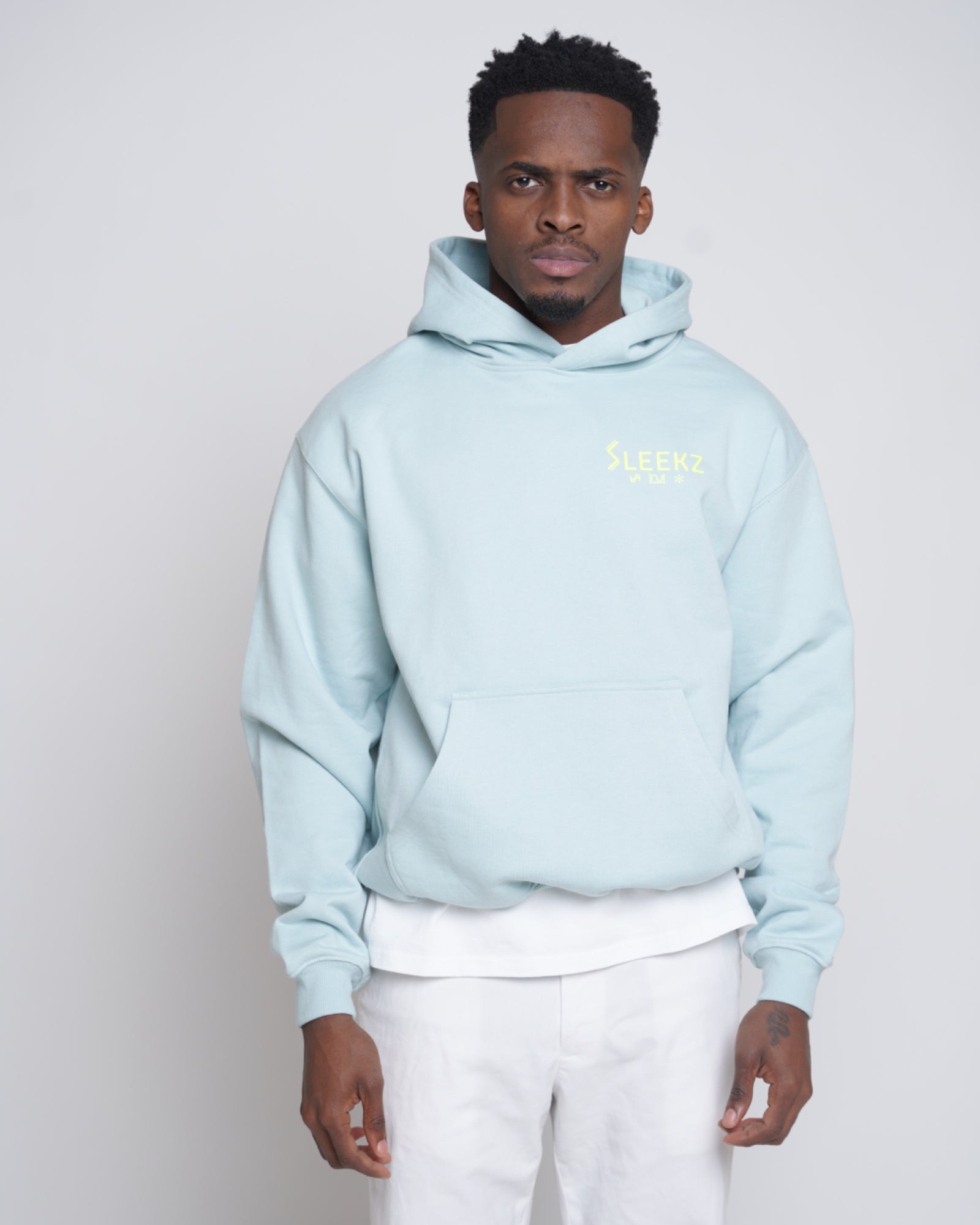 Vintage white oversized hoodie - SLEEKZ