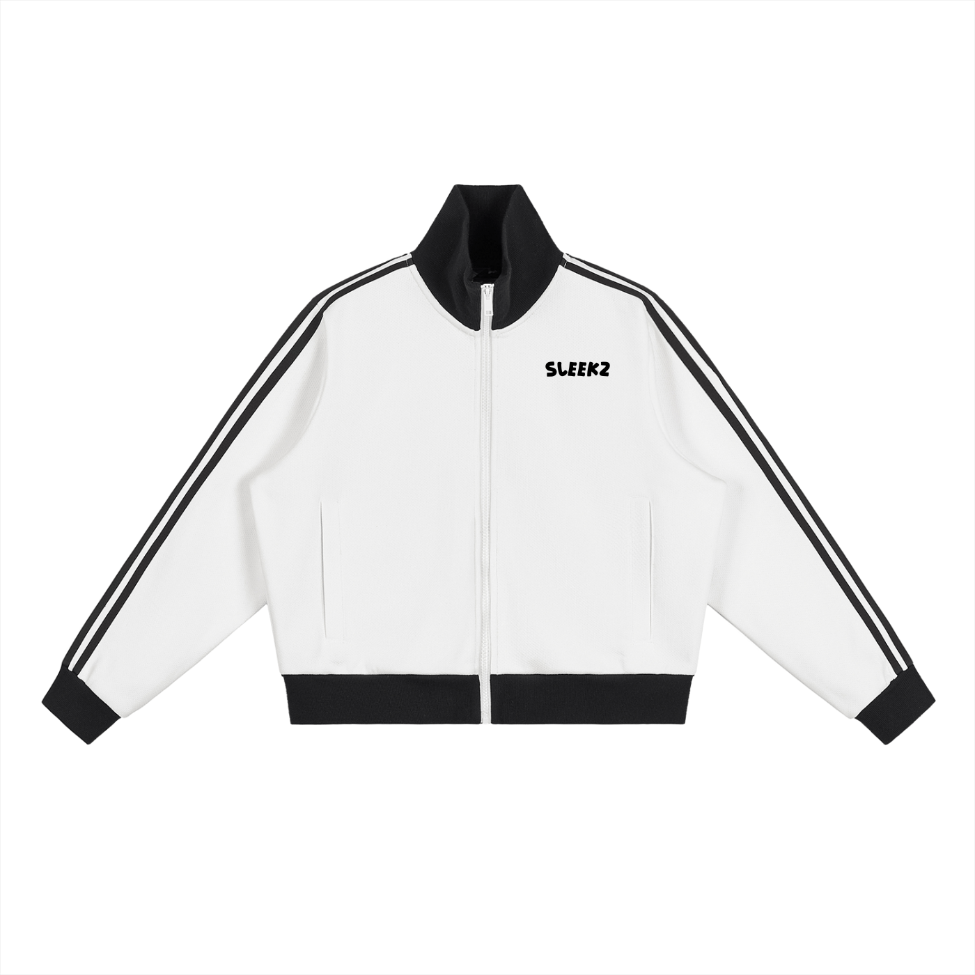 White Track Jacket - SLEEKZ
