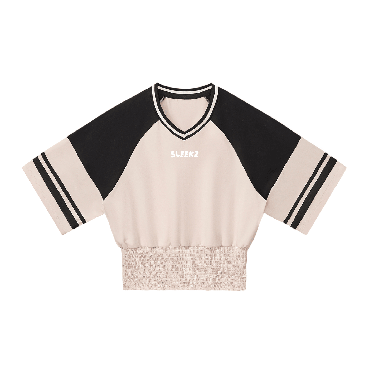 Women's Color Block Ruched T-Shirt - SLEEKZ