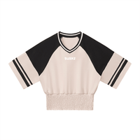 Women's Color Block Ruched T-Shirt - SLEEKZ