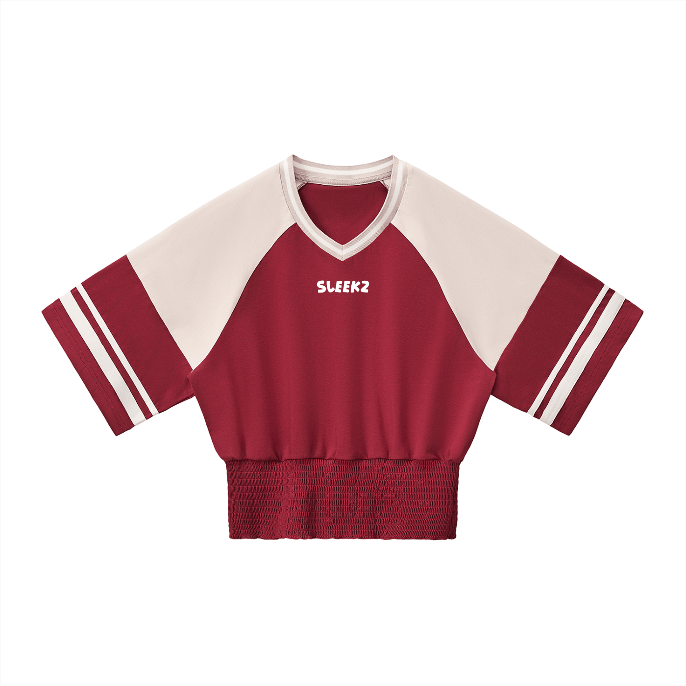 Women's Color Block Ruched T-Shirt - SLEEKZ