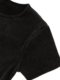 Women's Mineral Wash Crewneck Bodysuit - SLEEKZ