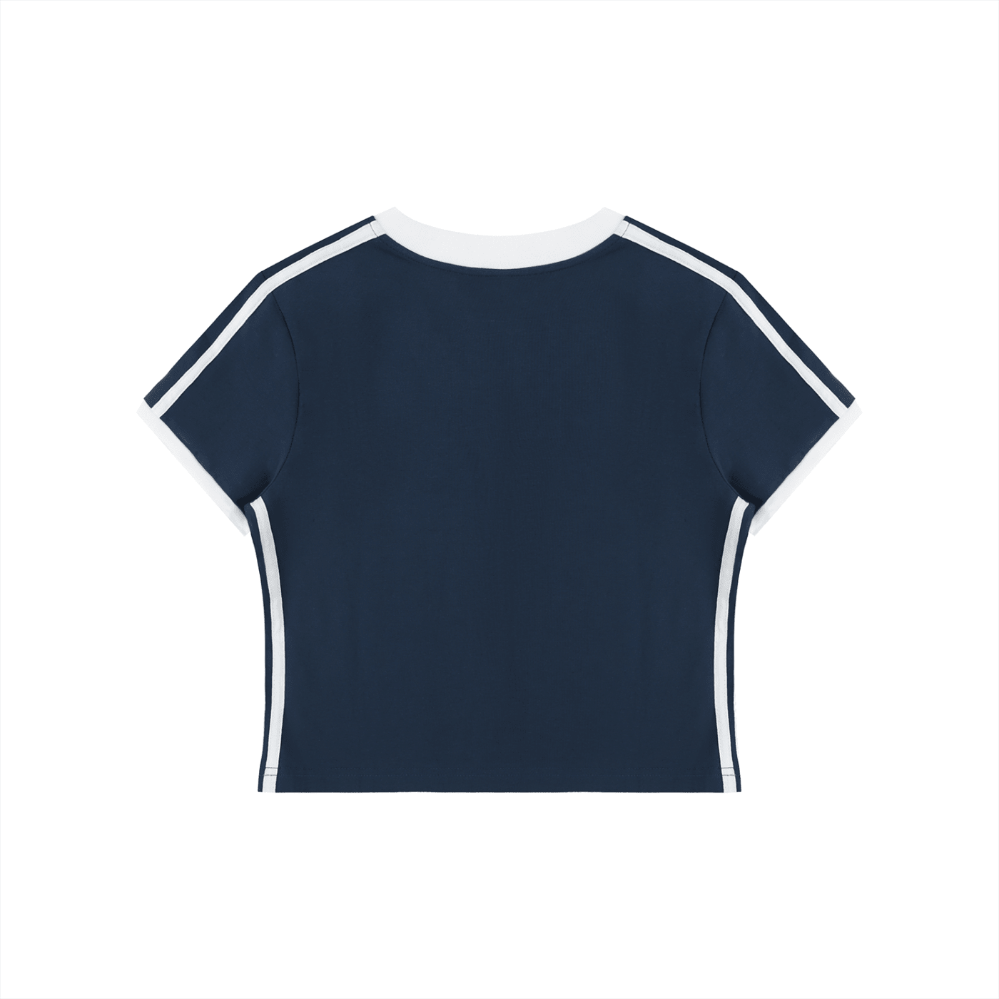 Women's Retro Binding V - Neck Crop T-Shirt - SLEEKZ