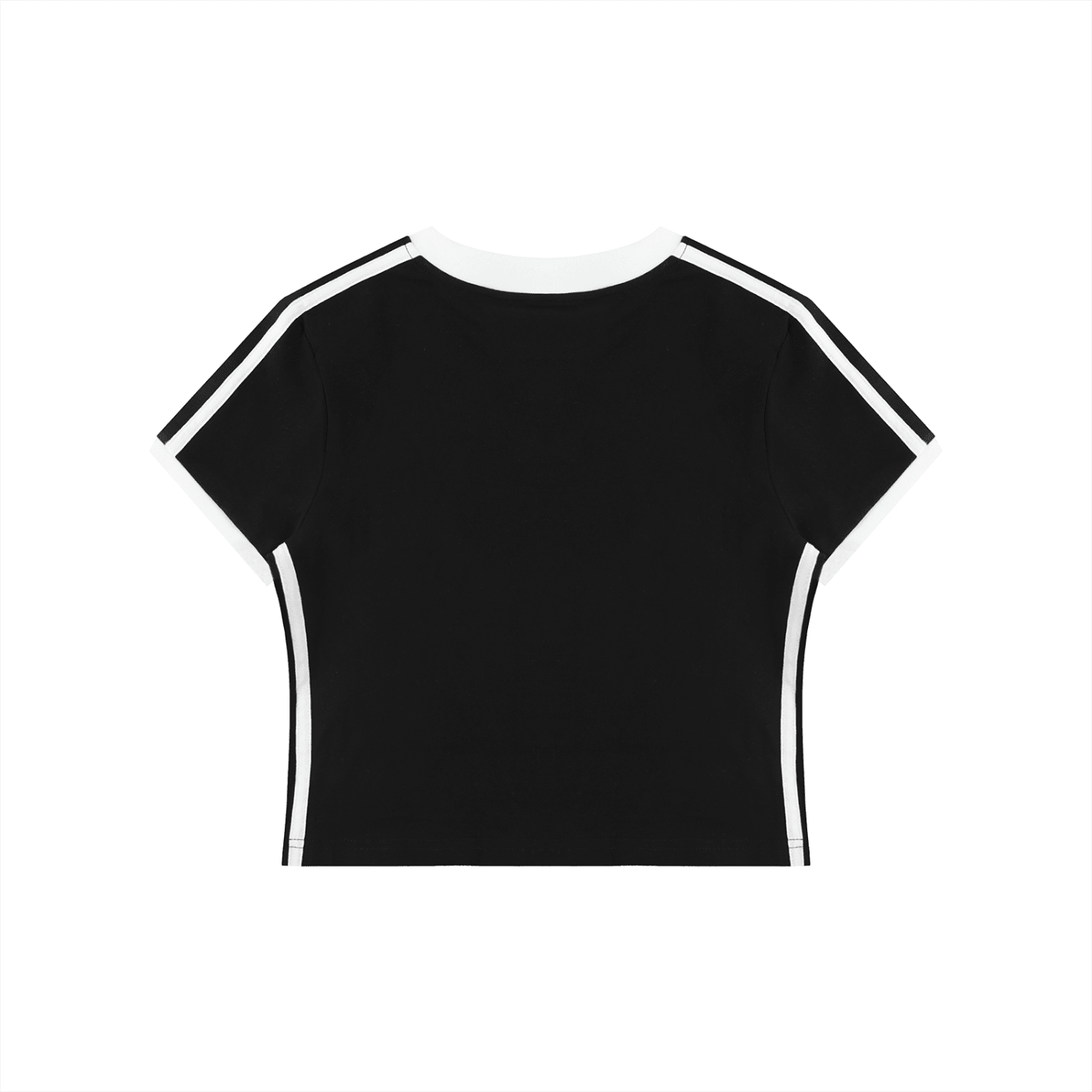 Women's Retro Binding V - Neck Crop T-Shirt - SLEEKZ