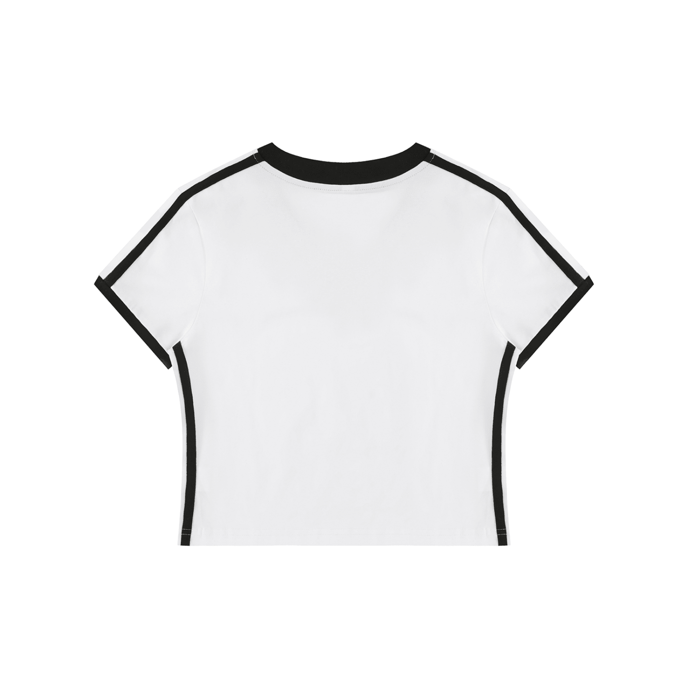 Women's Retro Binding V - Neck Crop T-Shirt - SLEEKZ