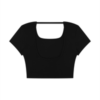 Women's Square Neck Crop T-Shirt - SLEEKZ