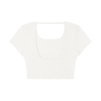 Women's Square Neck Crop T-Shirt - SLEEKZ